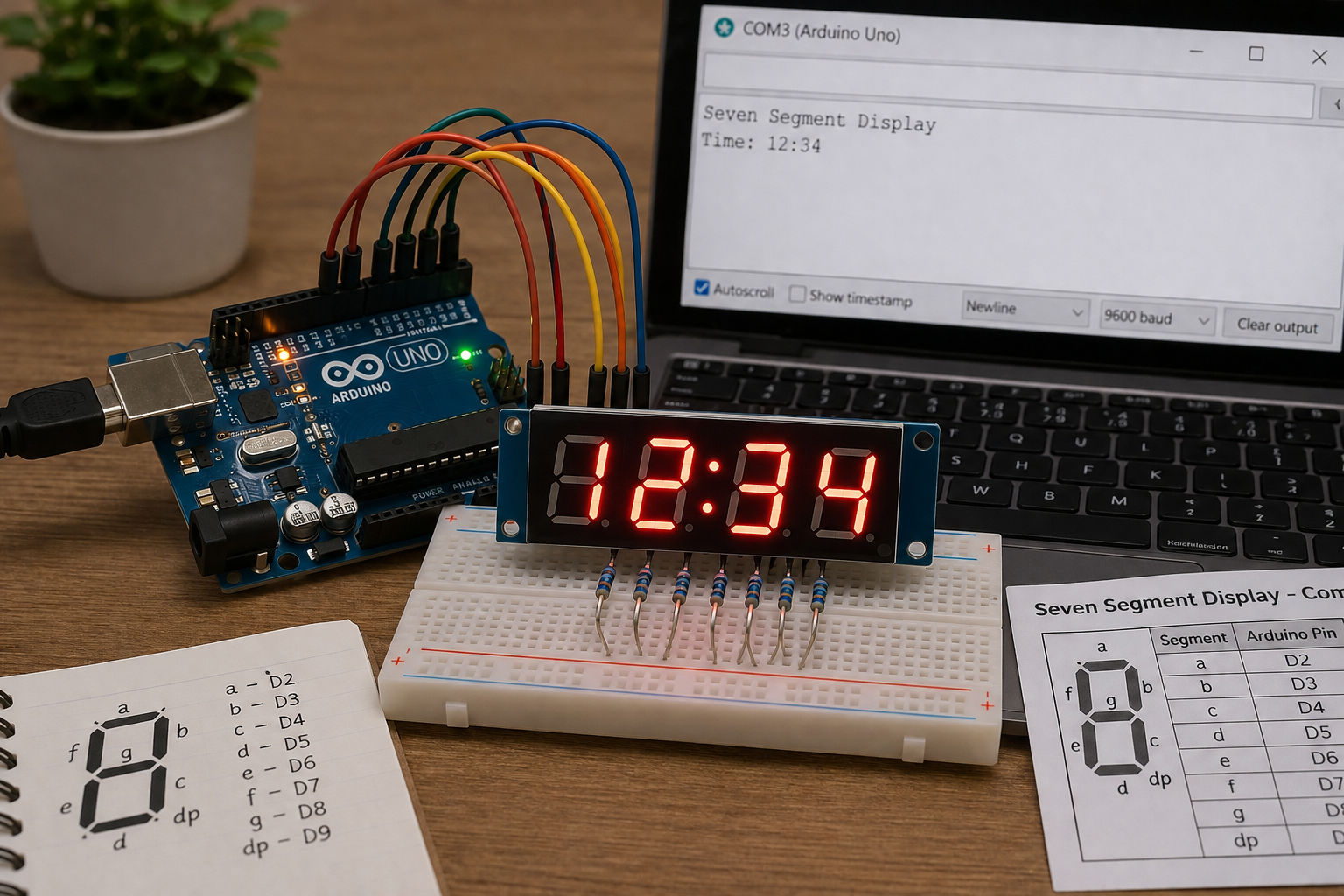 Seven Segment Display with Arduino